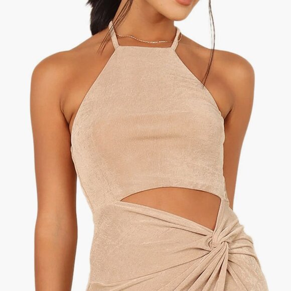 Petal & Pup Scarlette Maxi Dress Gold - Picture 2 of 6